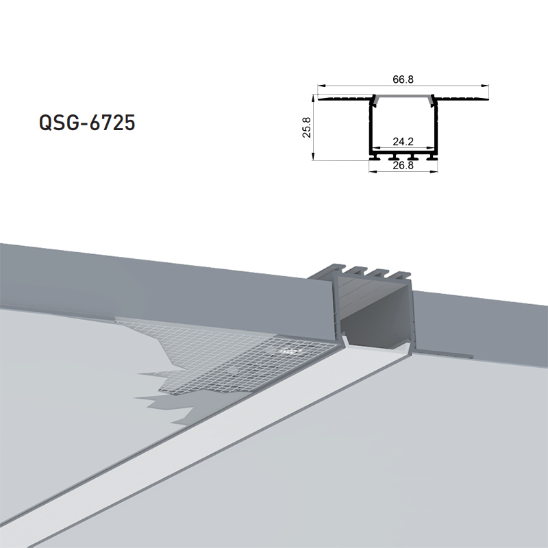 Drywall Plaster In LED Aluminum Channel For 20mm Dual Row LED Strips Drywall Plaster In LED Aluminum Channel For 20mm Dual Row LED Strips